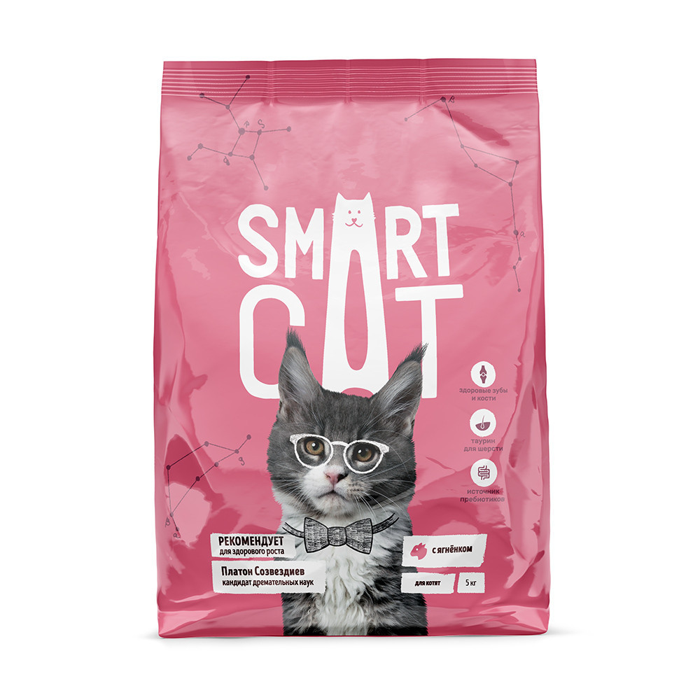 Smart Cat Сухой корм для котят с ягненком 5 кг 4640201670488 4673725854843