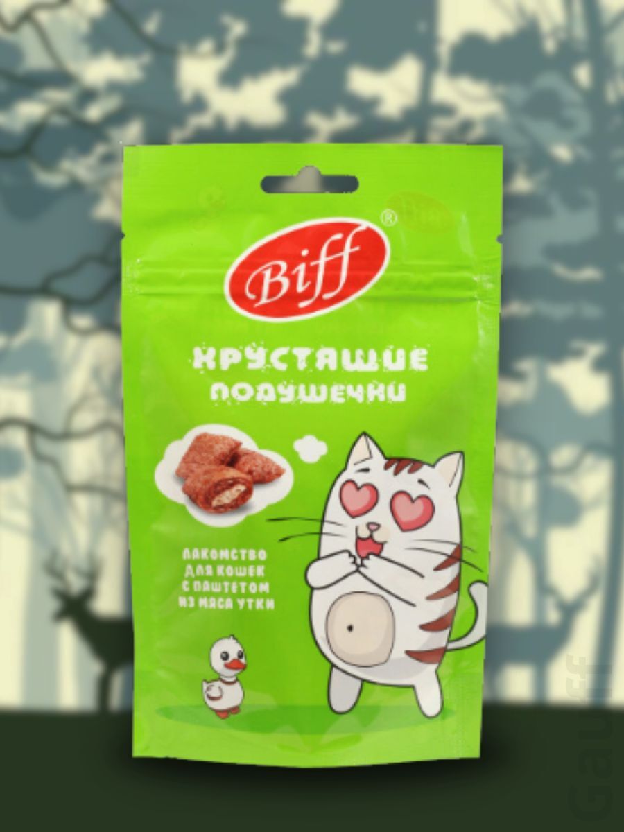 TiTBiT Лакомство подушечки для кошек с паштетом из утки 60 гр 4690538026670