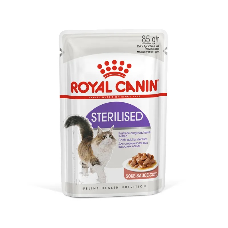 ROYAL CANIN Влажный корм для стерилизованных кошек, в соусе, 1шт-85гр 9003579311301