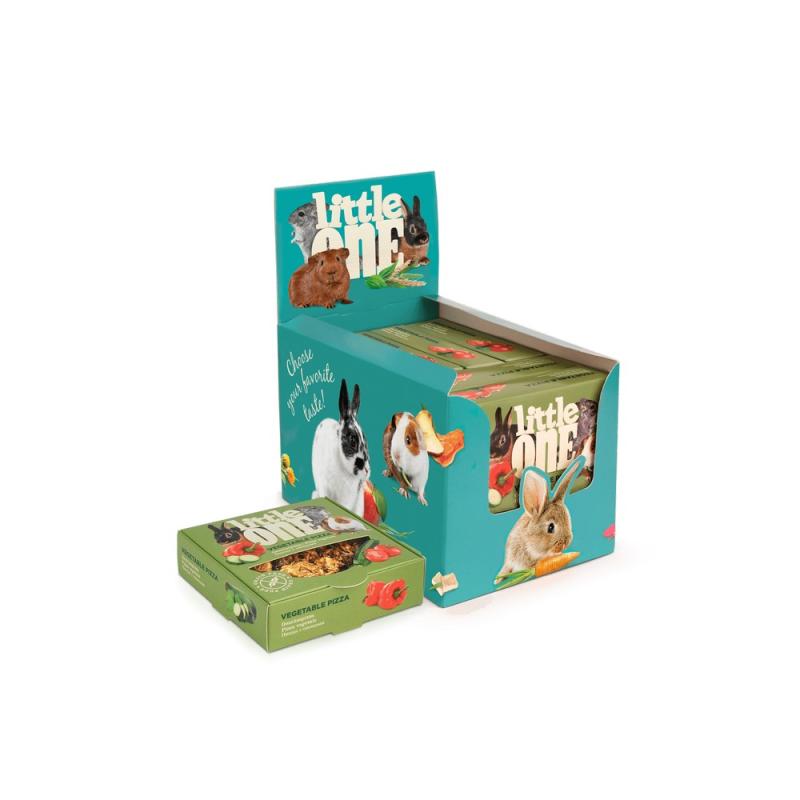 LITTLE ONE Пицца с овощами Little One, лакомство-игрушка для всех видов грызунов, 55 г