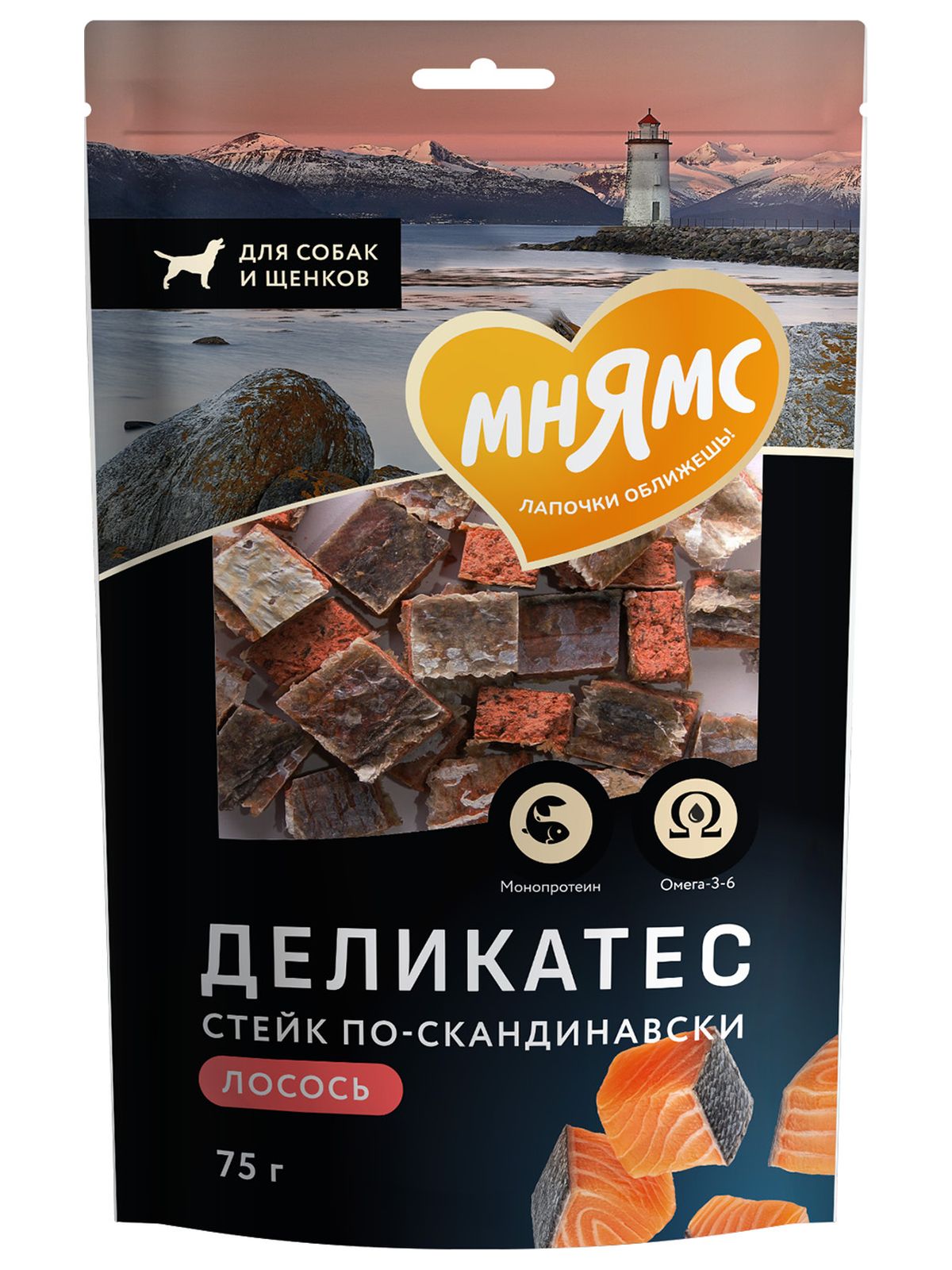 Лакомство Мнямс Деликатес "Стейк по-скандинавски" для собак 75 г