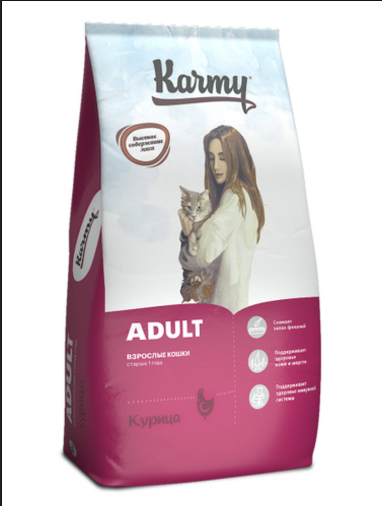 KARMY Сухой корм для кошек с курицей 1,5 кг