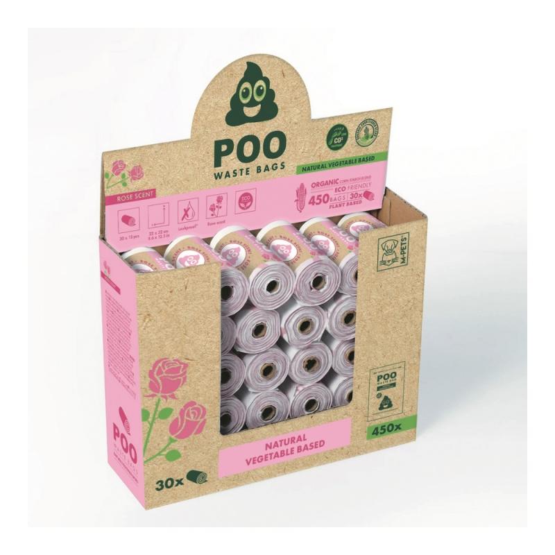 Пакеты гигиенические д/выгула собак ЭКО, запах РОЗА, цвет белый (1рул*15пак) MPets 10170699