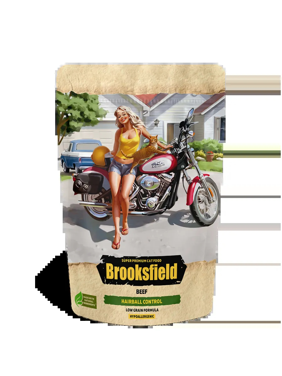 BROOKSFIELD Сухой корм для кошек для вывода шерсти, с говядиной - 400 г