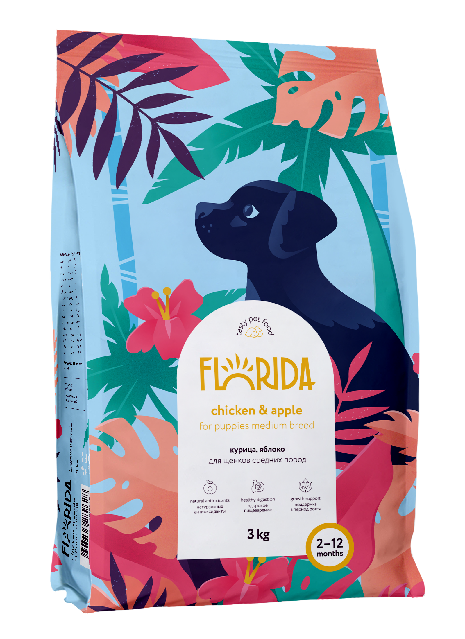 FLORIDA. Сухой корм для средних щенков с курицей 3 кг 4603763289628