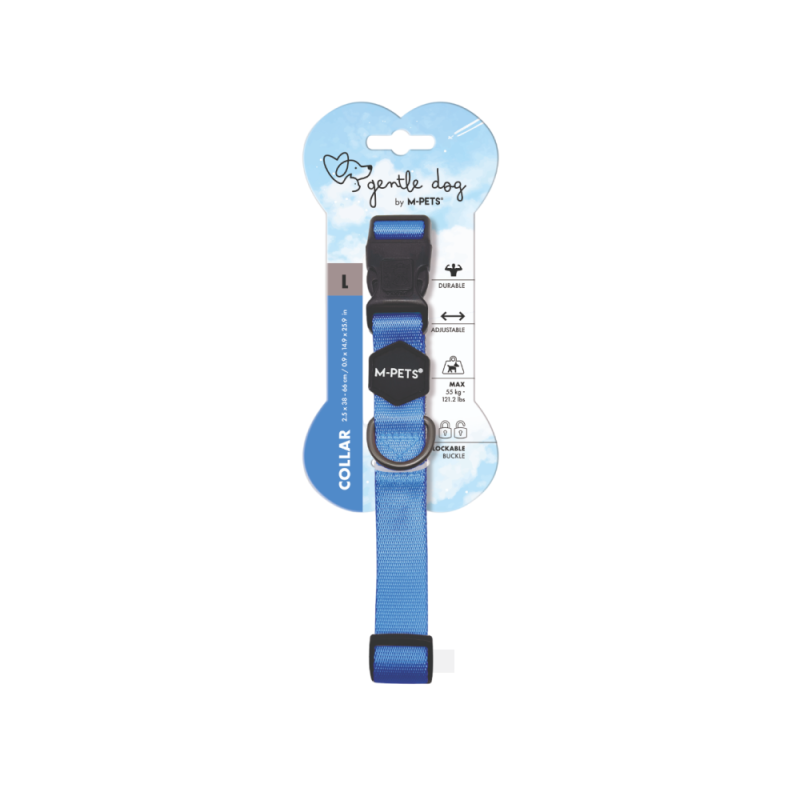 M-PETS Ошейник для собак GENTLE DOG L 38-66 см синий MPets 10850999