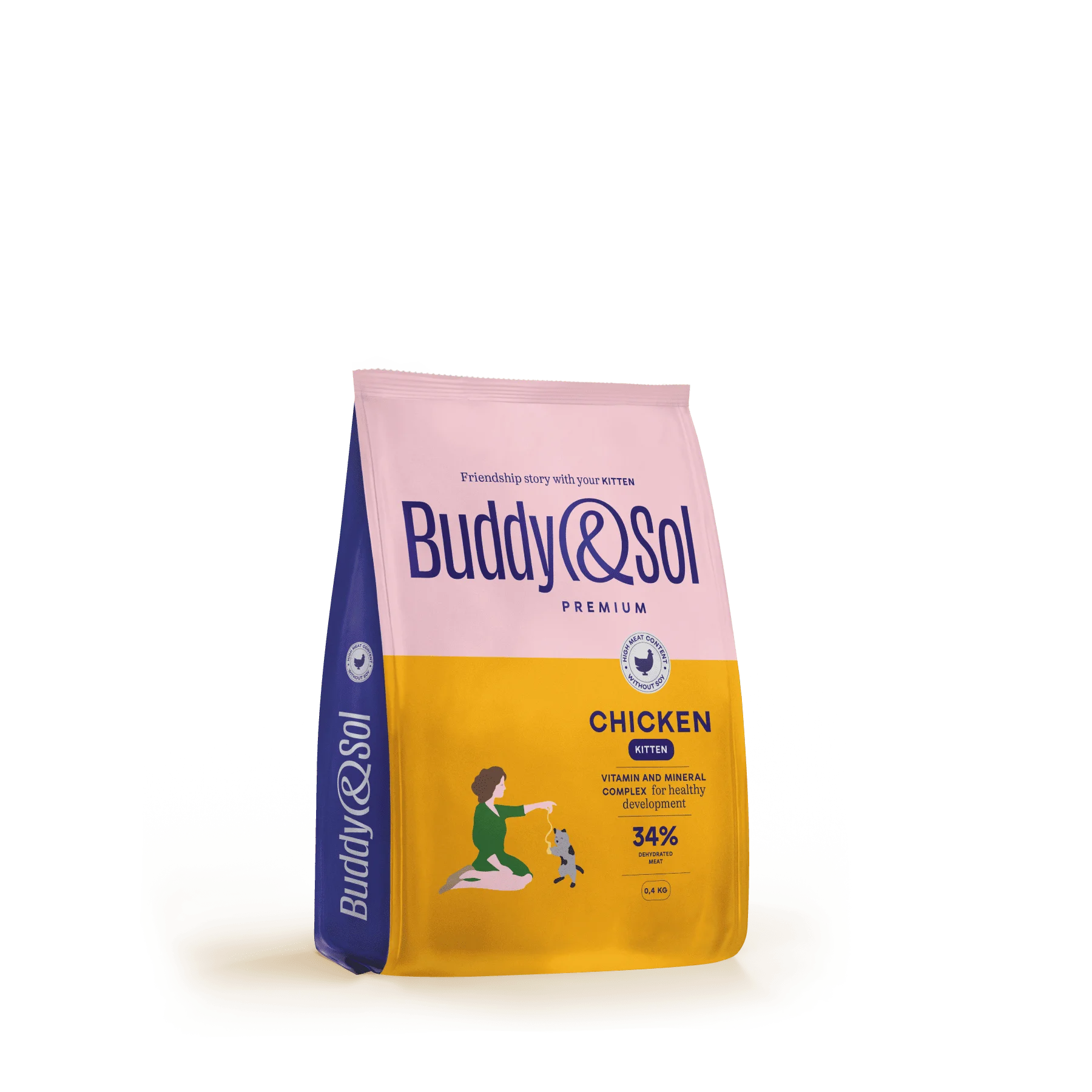 Buddy&Sol Сухой корм для котят с курицей 1,8кг