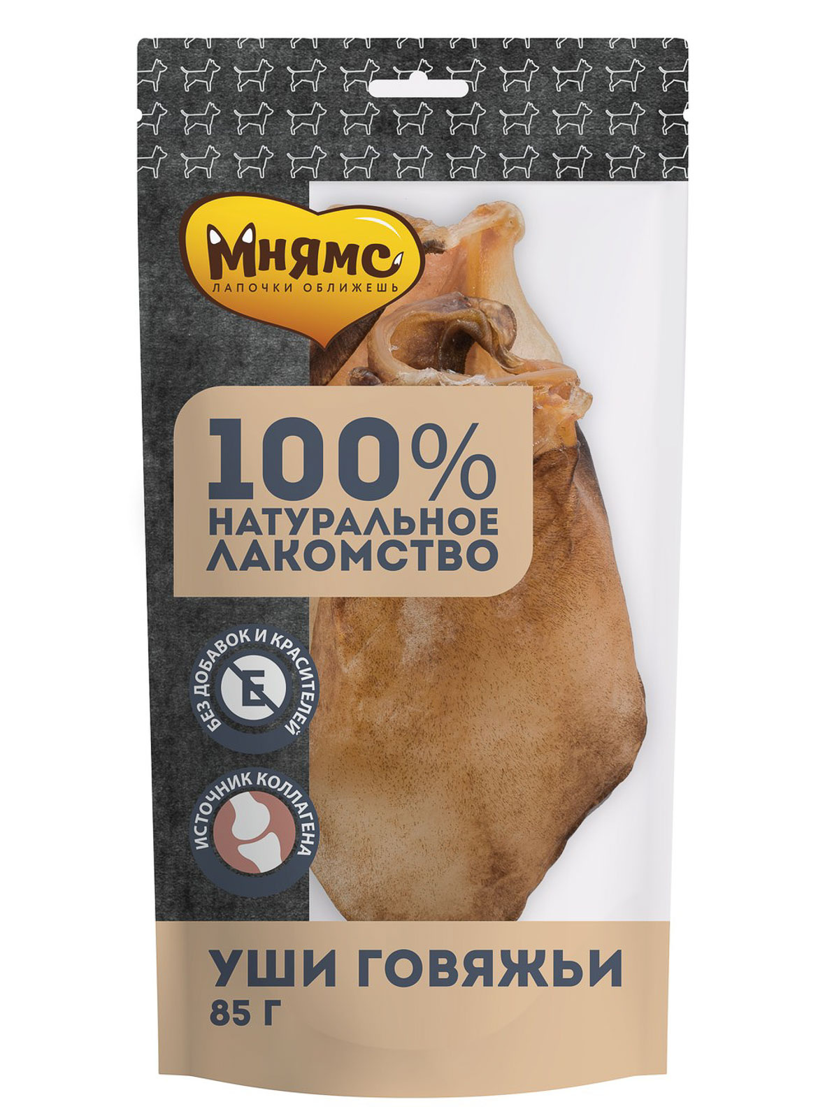 Лакомство Мнямс На каждый день для собак Уши говяжьи 85 г