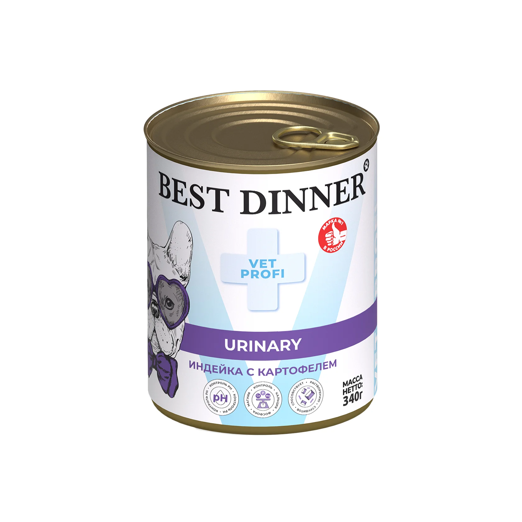 Best Dinner Вет Профи для собак  -Конс BD Urinary "Индейка с картофелем" Exclusive VET PROFI - 0,34 кг