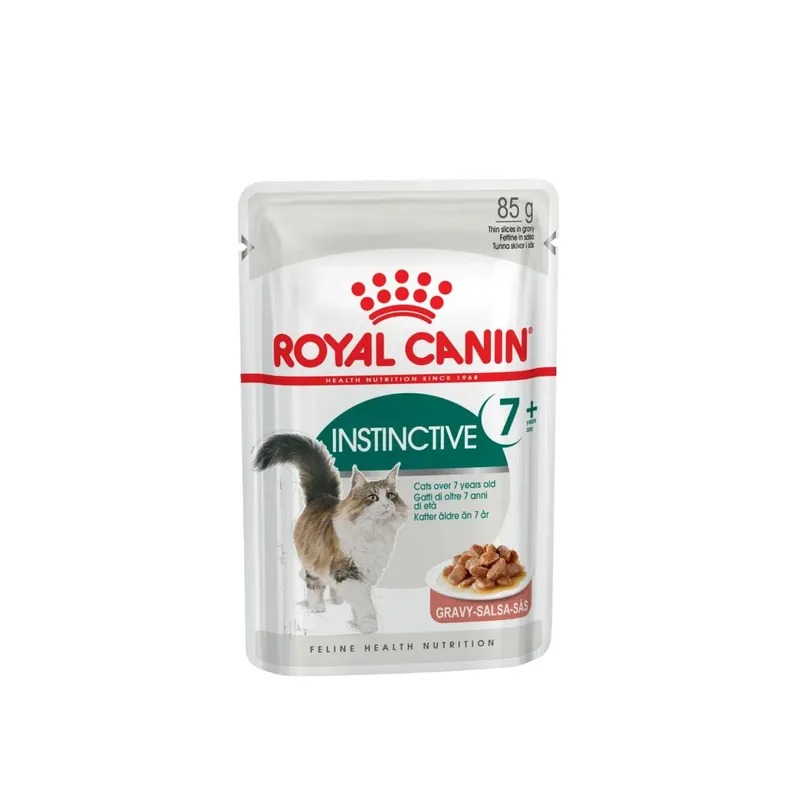 Royal Canin Instinctive 7+ Влажный корм для кошек в возрасте старше 7 лет, мелкие кусочки в соусе, 85гр