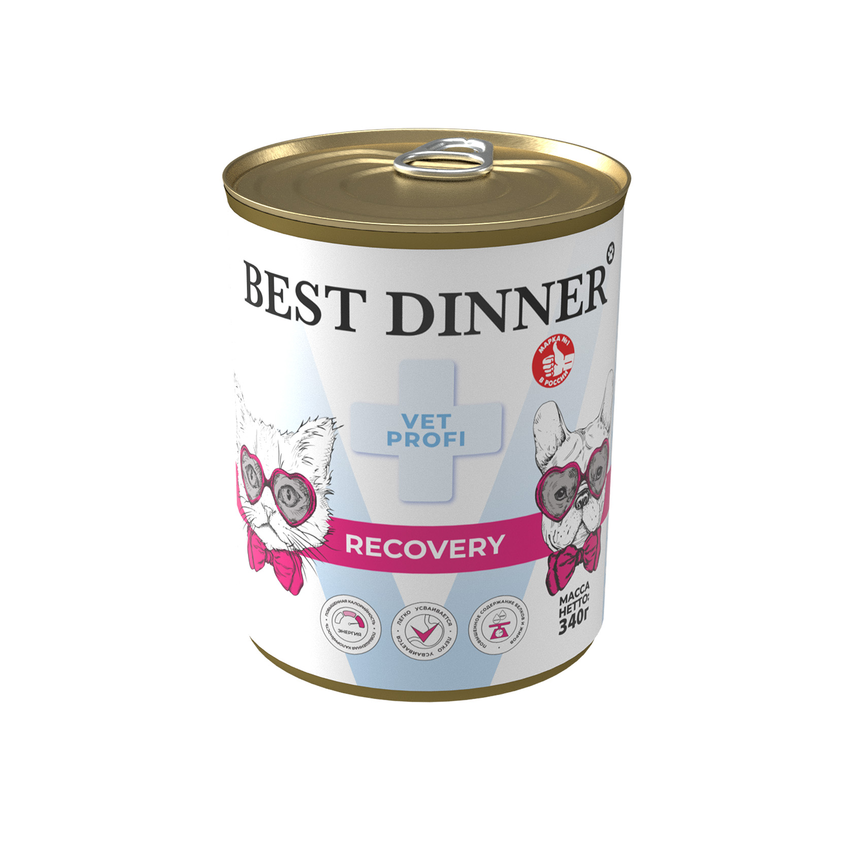 Best Dinner Вет Профи для собак - Конс BD Recovery Влажный диетический корм д/кошек и собак 0,34кг