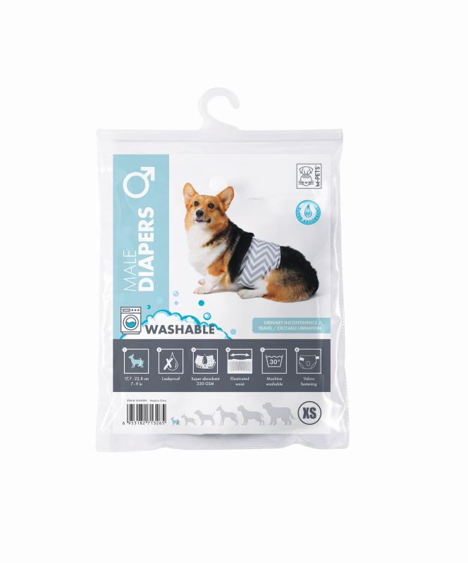 Пояс многоразовый для кобелей Мпетс, размер №1 XS 17,7-22,8 см, MPets, 10169399