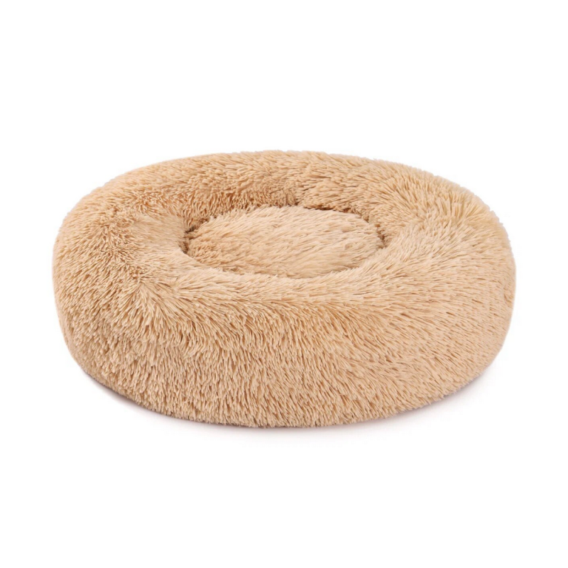 Лежанка МЯГКАЯ КРУГЛАЯ ПУХЛАЯ Rich Breed (PerseiLine), размер M, 58х20 см, цвет светло-персиковый