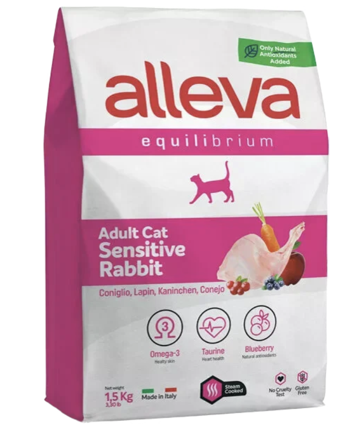 Alleva Equilibrium Корм для взрослых кошек Аллева Эквилибриум Сенситив с кроликом 10 кг 8002754101660