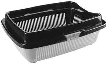 Туалет для кошек  ДОГУШ с бортом и сеткой