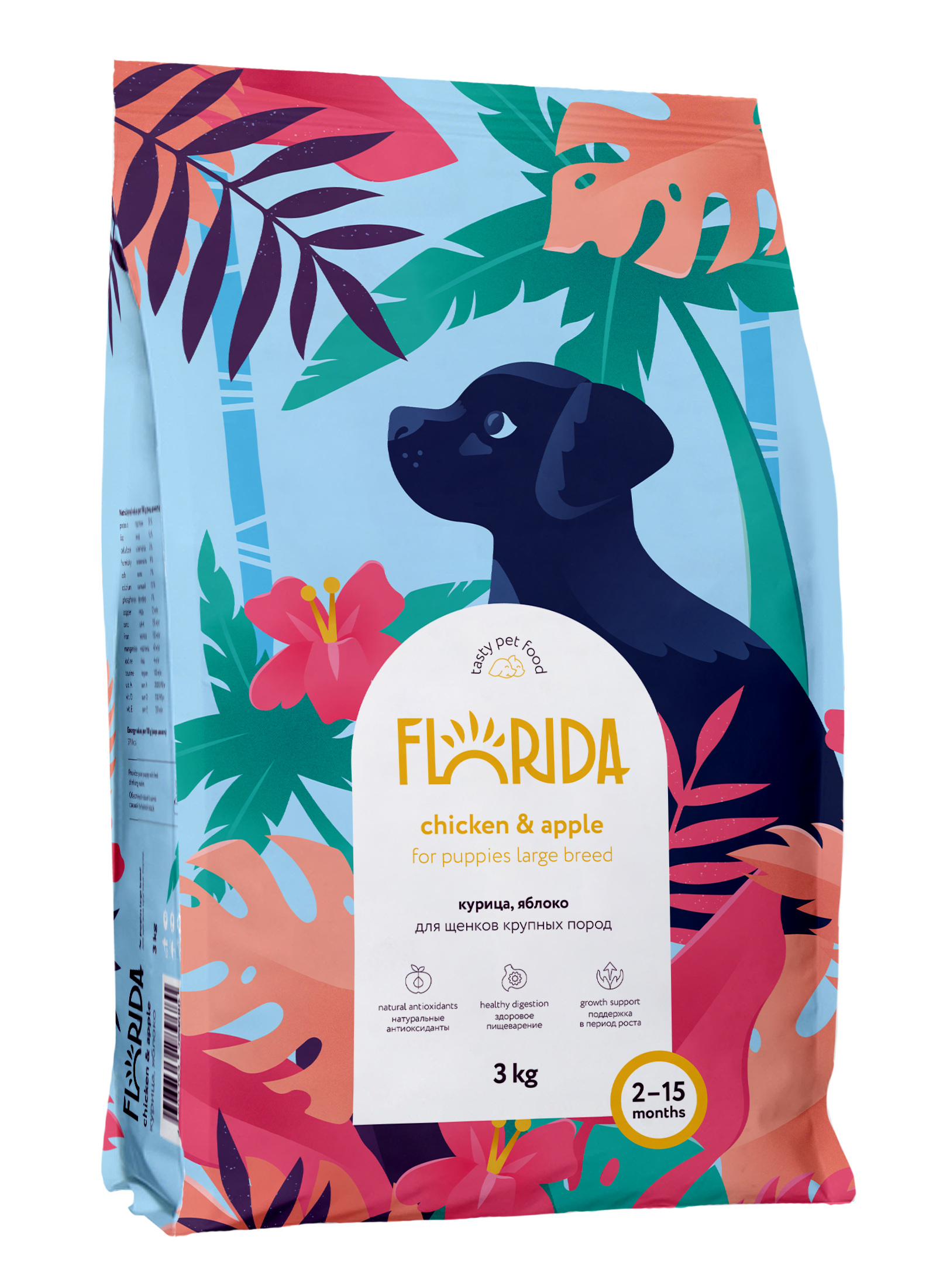 FLORIDA. Сухой корм для крупных щенков с курицей 3 кг 4603763289680