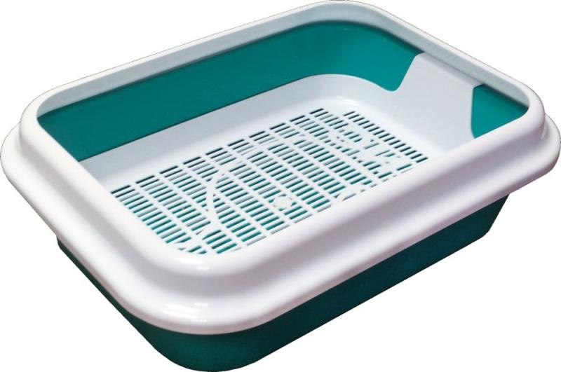 Туалет для кошек МегаКис с сеткой и рамкой 46*34,5*14 см