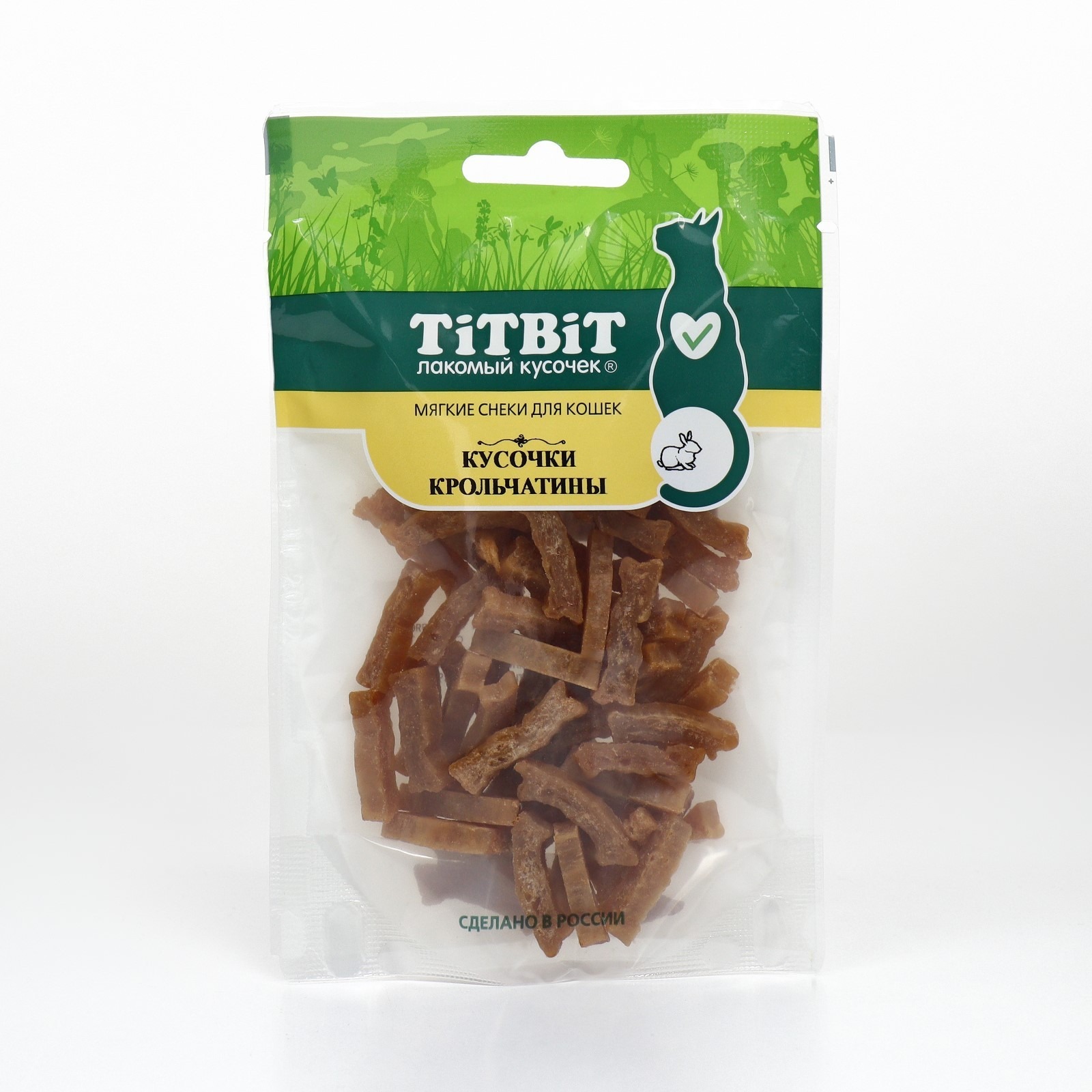 TiTBiT Лакомство Кусочки крольчатины для кошек Мясные снеки 40 гр 4690538025406
