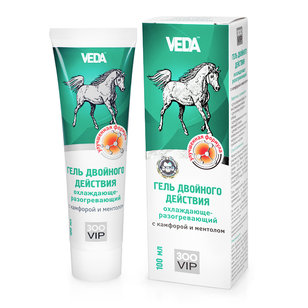 ЗооВип Гель д/лошадей охлажд.-разогр. с камфорой и ментолом 100мл