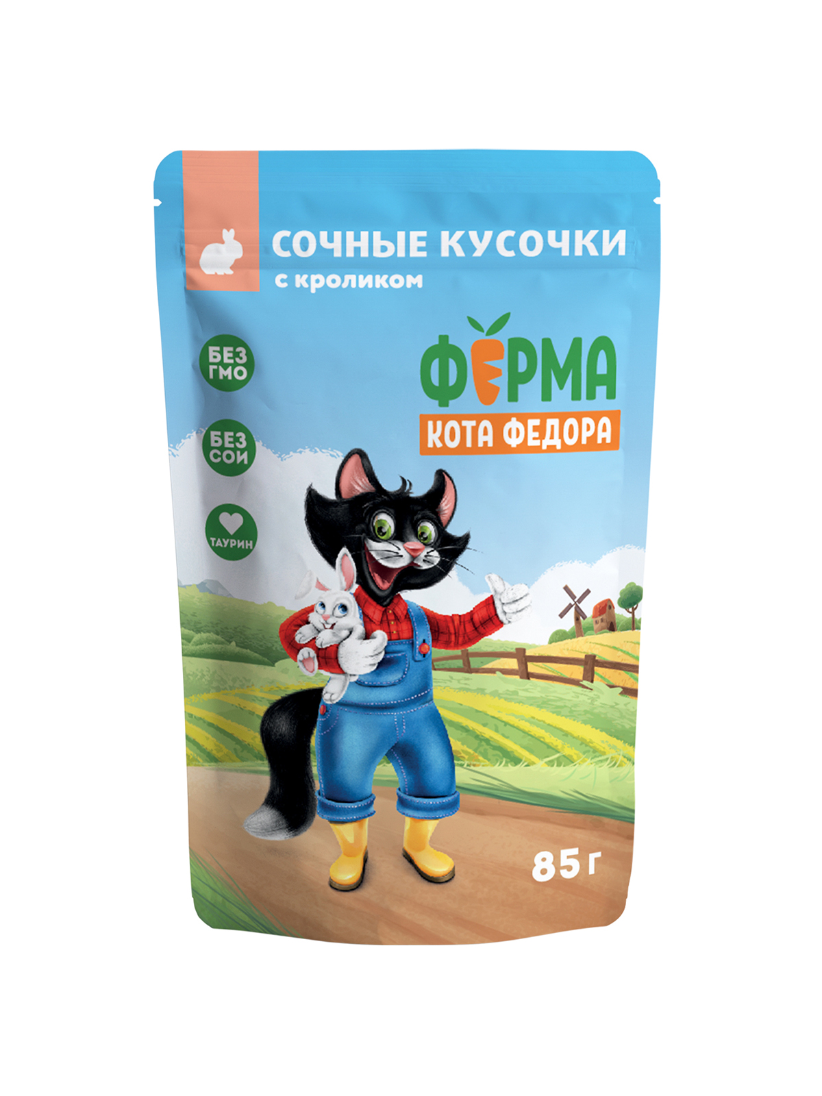 Ферма кота Фёдора Влажный корм для кошек, с кроликом, 85г