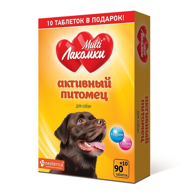 Multi Лакомки МультиЛакомки Активный питомец для собак, таблетки, № 100