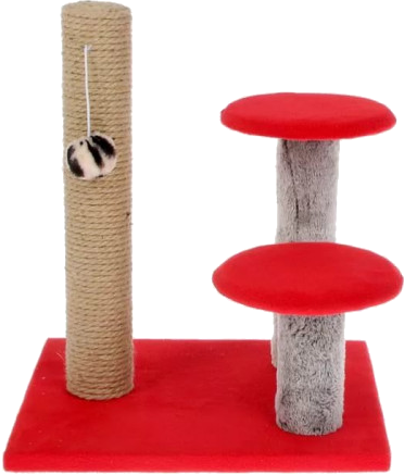 PerseiLine Когтеточка LOWCOST Столбик + 2 гриба джут  43х36*31см Rich Breed