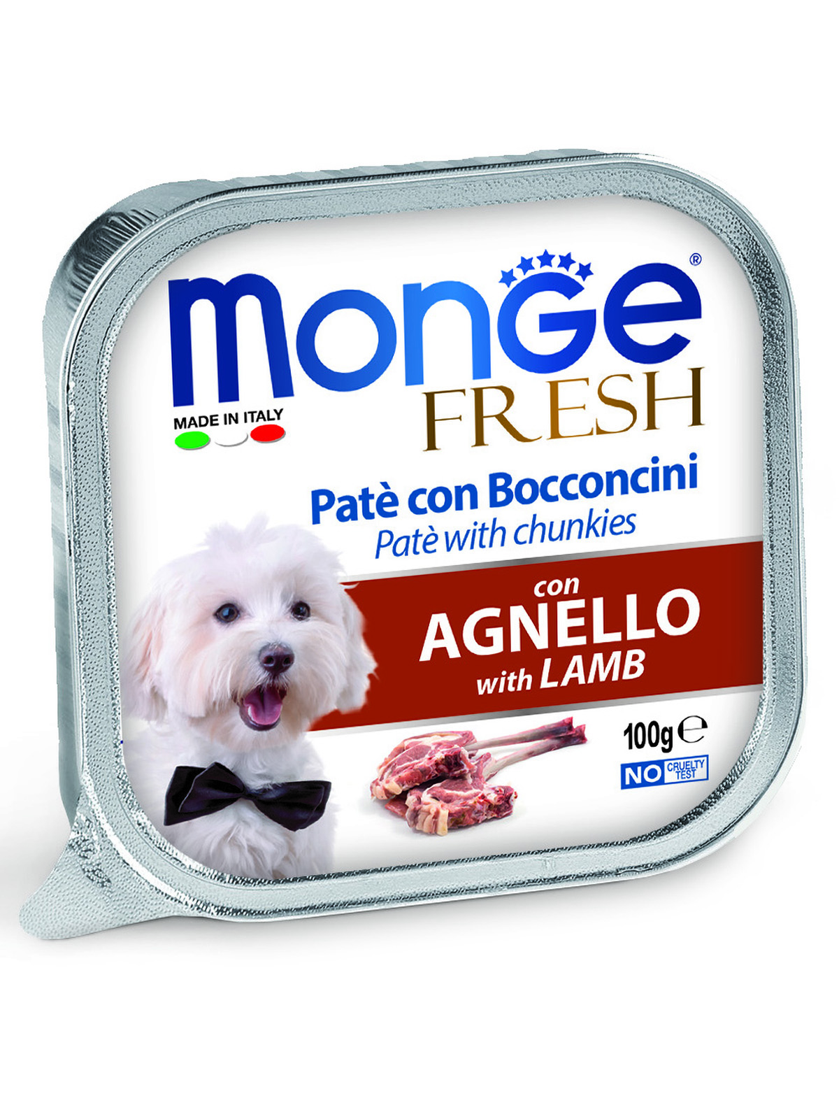 Влажный корм Monge Dog Fresh для собак, с ягненком, консервы 100 г