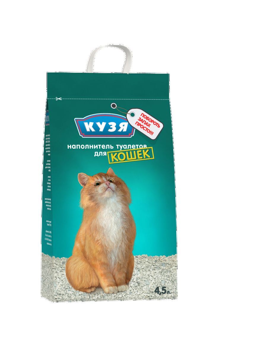 Кузя Наполнитель для кошек впитывающий 4,5л 4607093410011