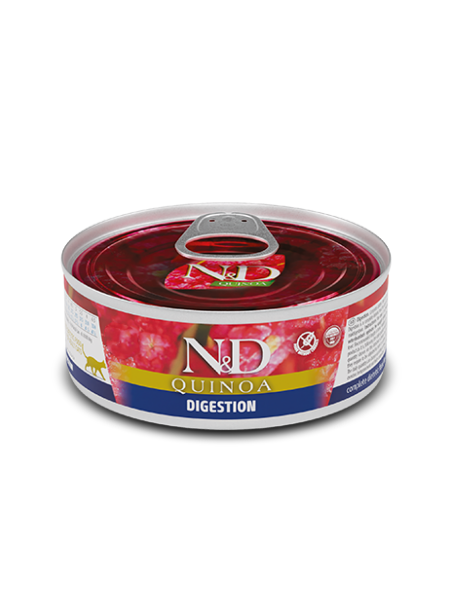 FARMINA Влажный корм для кошек N&D Quinoa, Помощь пищеварению, 80 гр