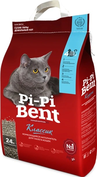 Лидинг Pi-Pi-Bent Классик Наполнитель комкующийся 24л 4630001800369