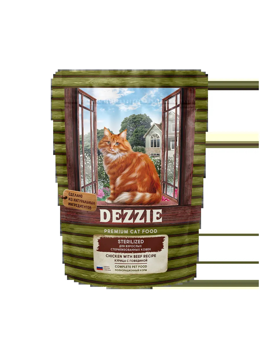 Сухой корм для стерилизованных кошек, курица/говядина-400 г