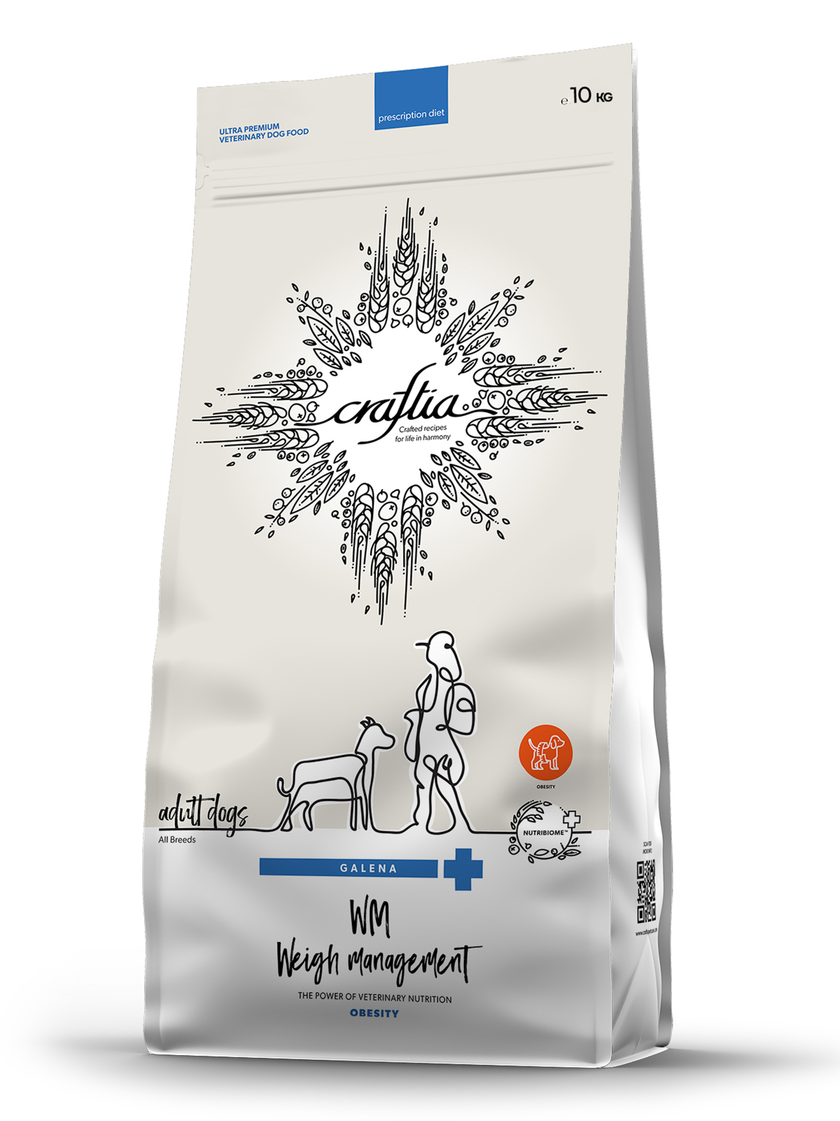 Ветеринарная диета CRAFTIA GALENA DOG WEIGHT MANAGEMENT (Obesity) Вейт Менеджмент (Обесити) для собак при избыточном весе 10 кг