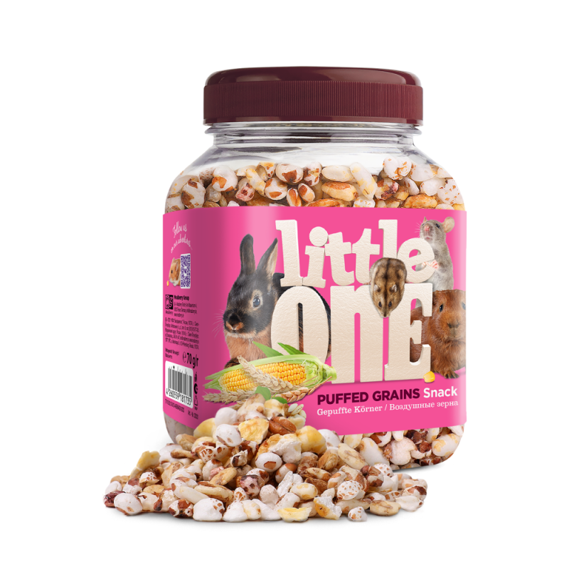 LITTLE ONE Лакомство для всех видов грызунов "Little One" (Литтл Ван) Воздушные зерна 70 г