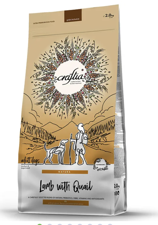CRAFTIA Сухой корм  для взрослых собак средних и крупных пород из ягненка с перепелкой 7 кг 7640335420819