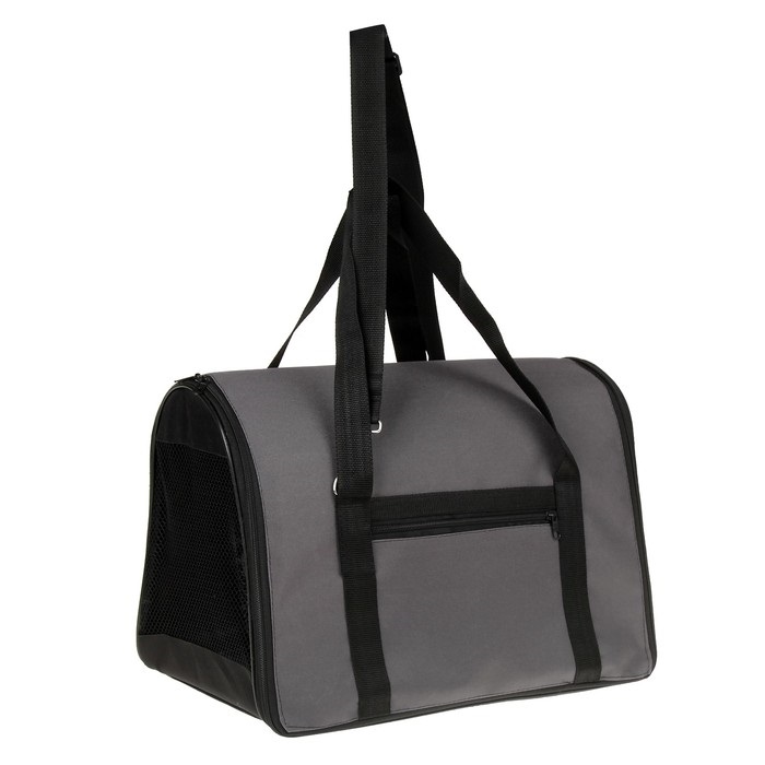 Сумка-переноска FLIP одноцветная, размер S, 39х23х27 см, серая Rich Breed (PerseiLine)