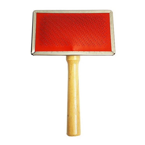 Щетка средняя №1 для животных с металлическими зубьями, 14см х 12см