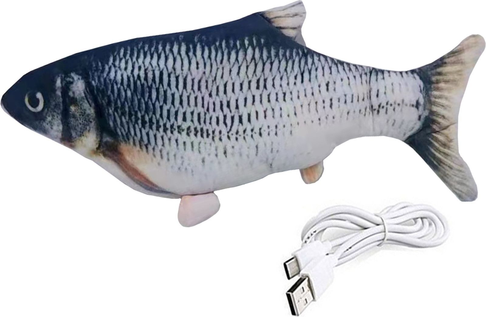 HOMECAT Игрушка для кошек, интерактивная шевелящаяся рыба на USB, 30 см