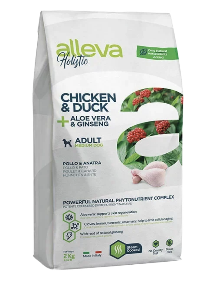 Alleva Holistic Беззерновой корм для собак средних пород с курицей 12 кг 8002754002400