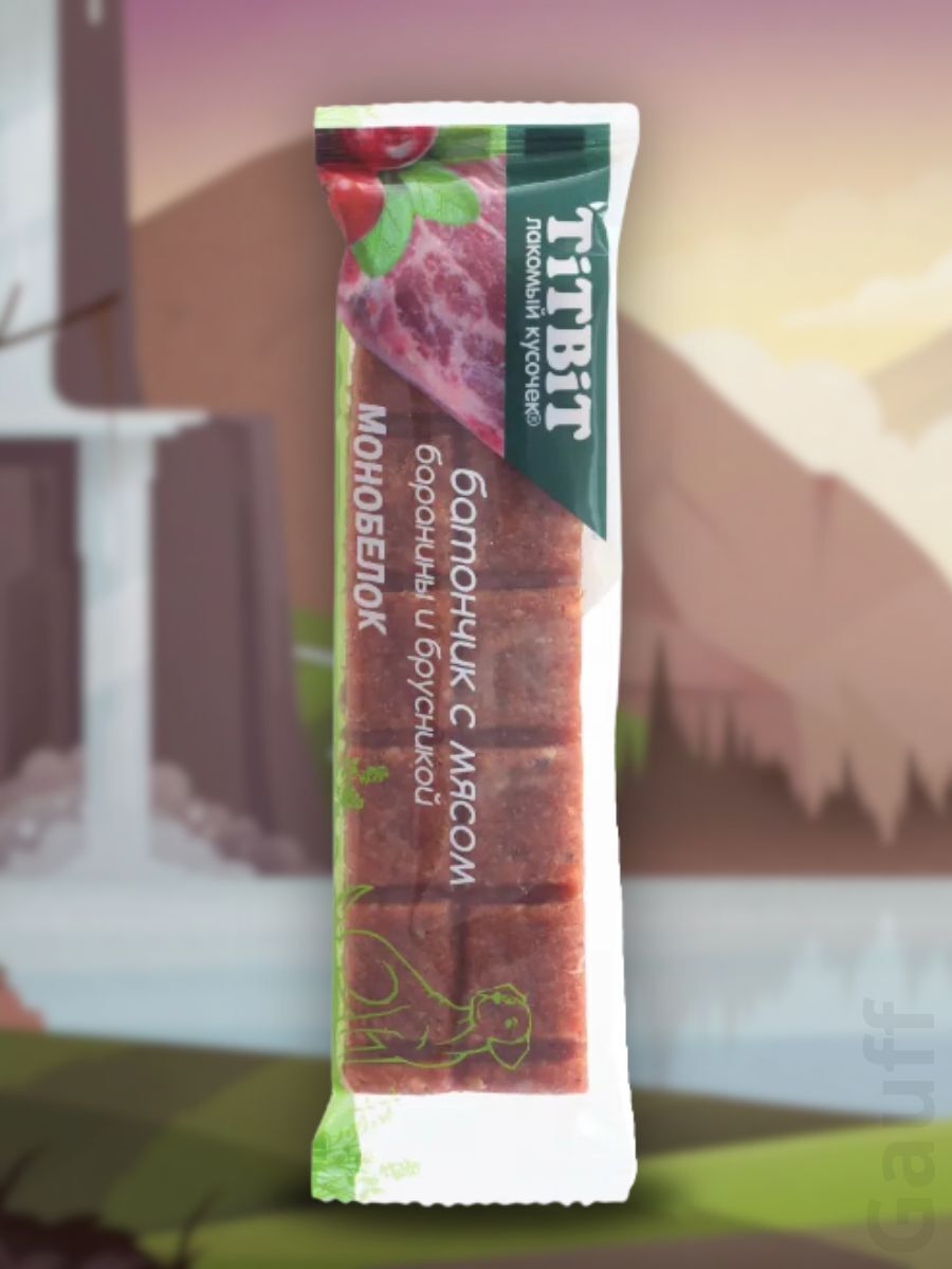 TiTBiT Лакомство Батончик с бараниной и брусникой для собак 40 гр 4690538021323