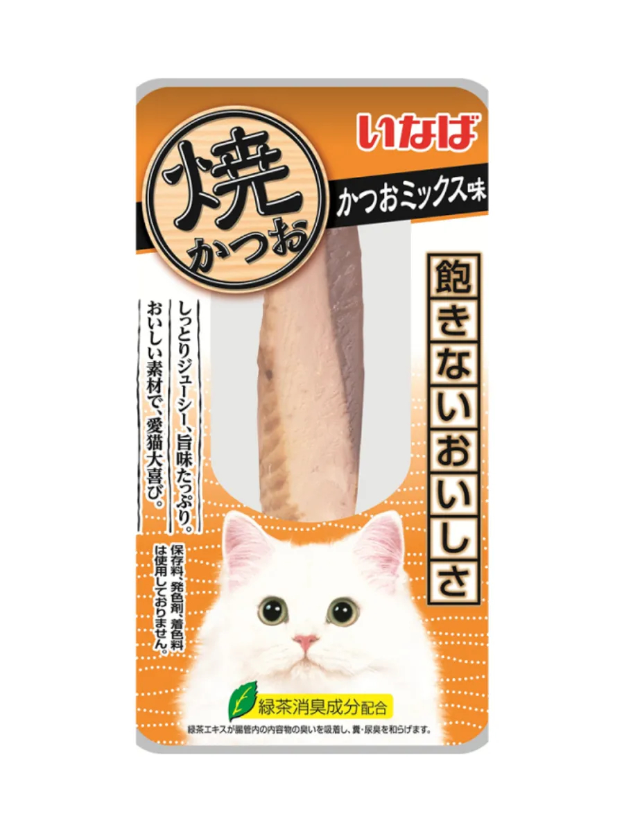 INABA Yaki Tuna Лакомство для кошек филе тунца со вкусом кацуобуси 12г