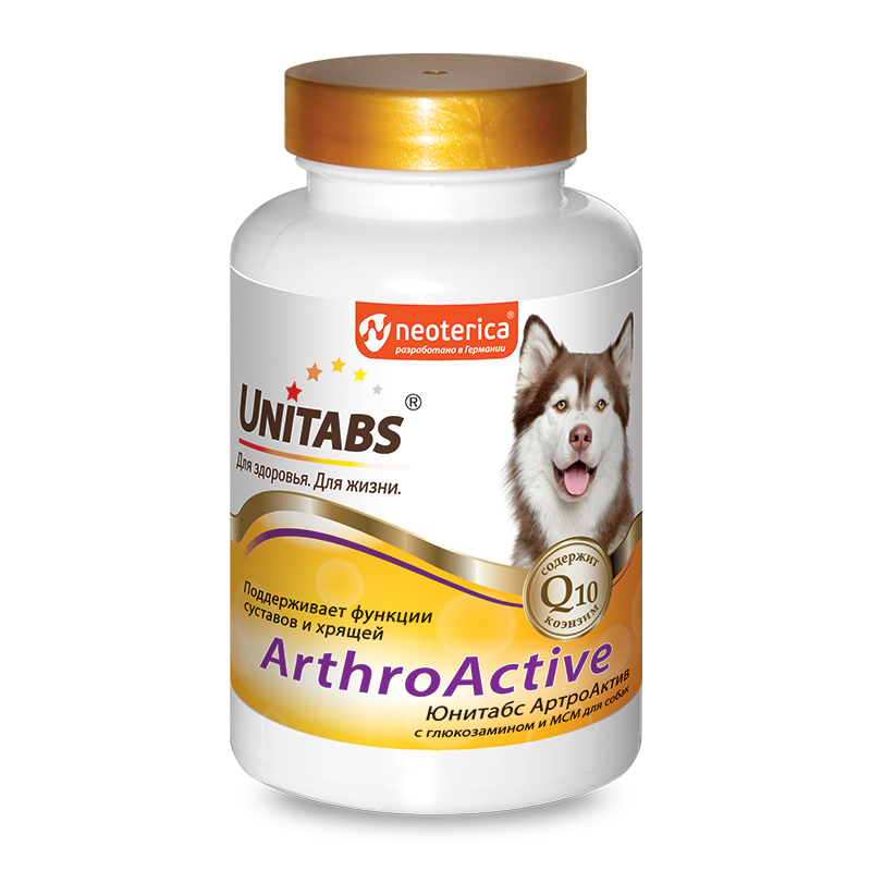 UNITABS Unitabs Arthro c Q10 Active Витамины для собак при болезнях суставов, таблетки, № 100