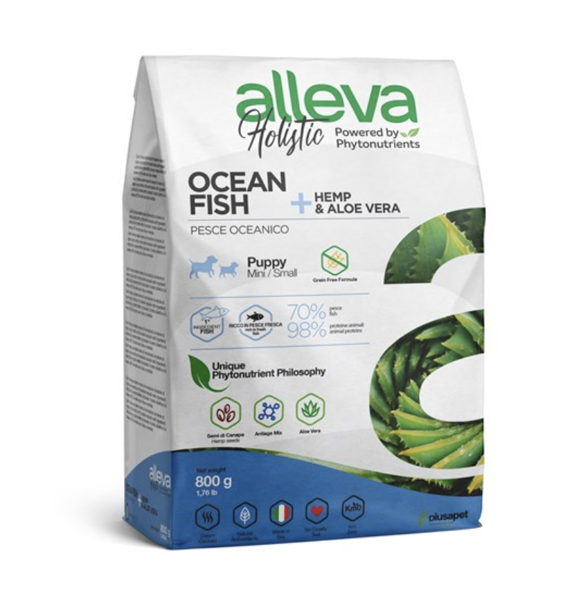 Alleva Holistic Беззерновой корм для щенков мелких пород с рыбой 800 г