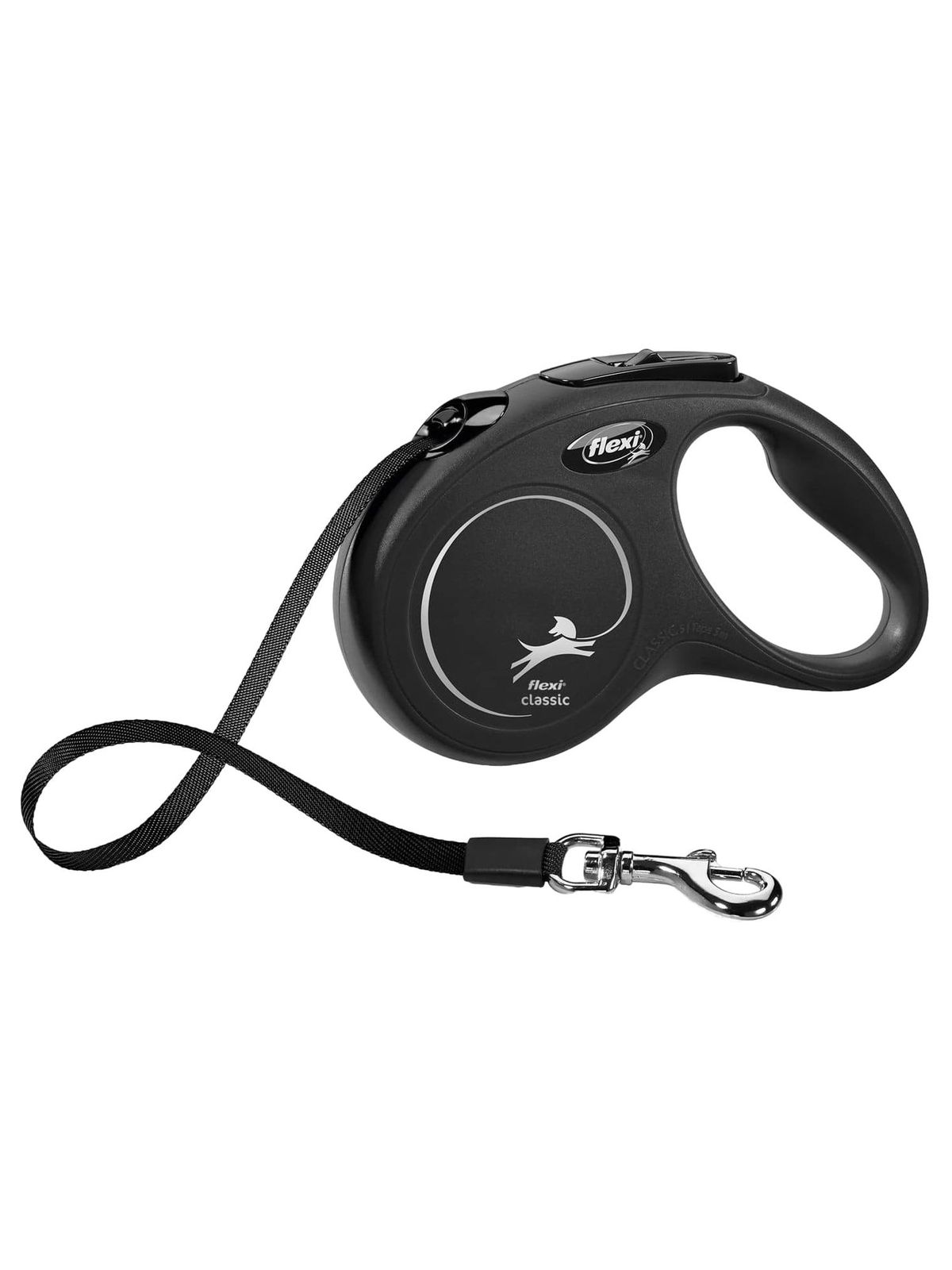 flexi рулетка New Classic S (до 15 кг) 5 м лента черная 4000498023228