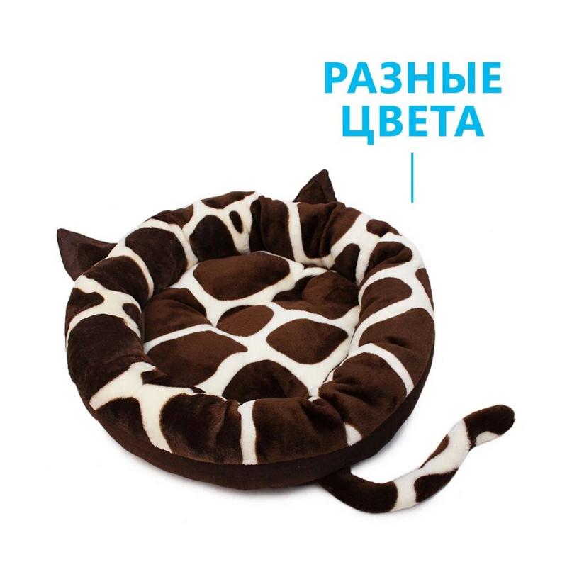 Лежанка с хвостом и ушками Rich Breed (PerseiLine), 45х45х12 см, цвет в ассортименте