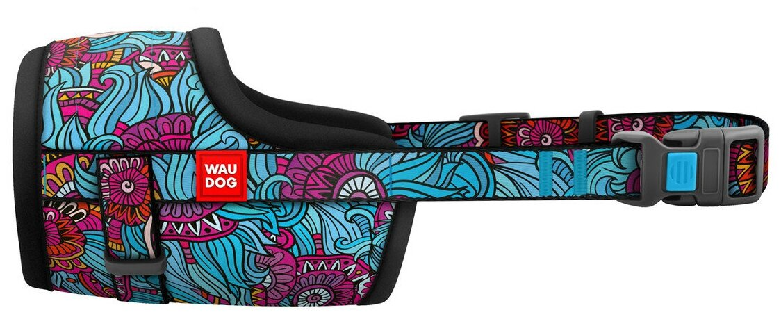 Намордник для собак WAUDOG Nylon "Лето", нейлоновый (XL, обхват 35-43см)
