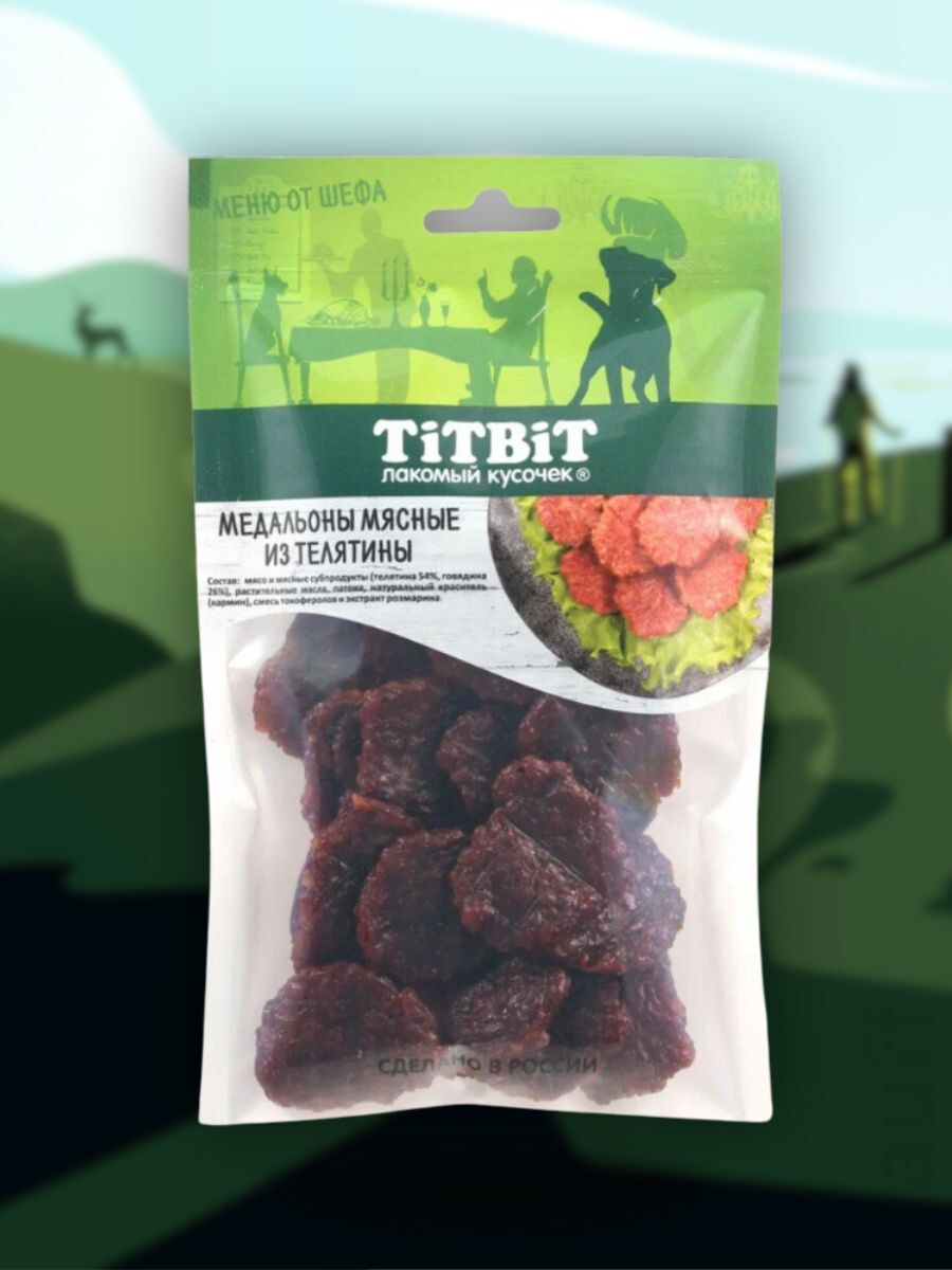 TiTBiT Лакомство Медальоны мясные из баранины 80 гр 4690538022306