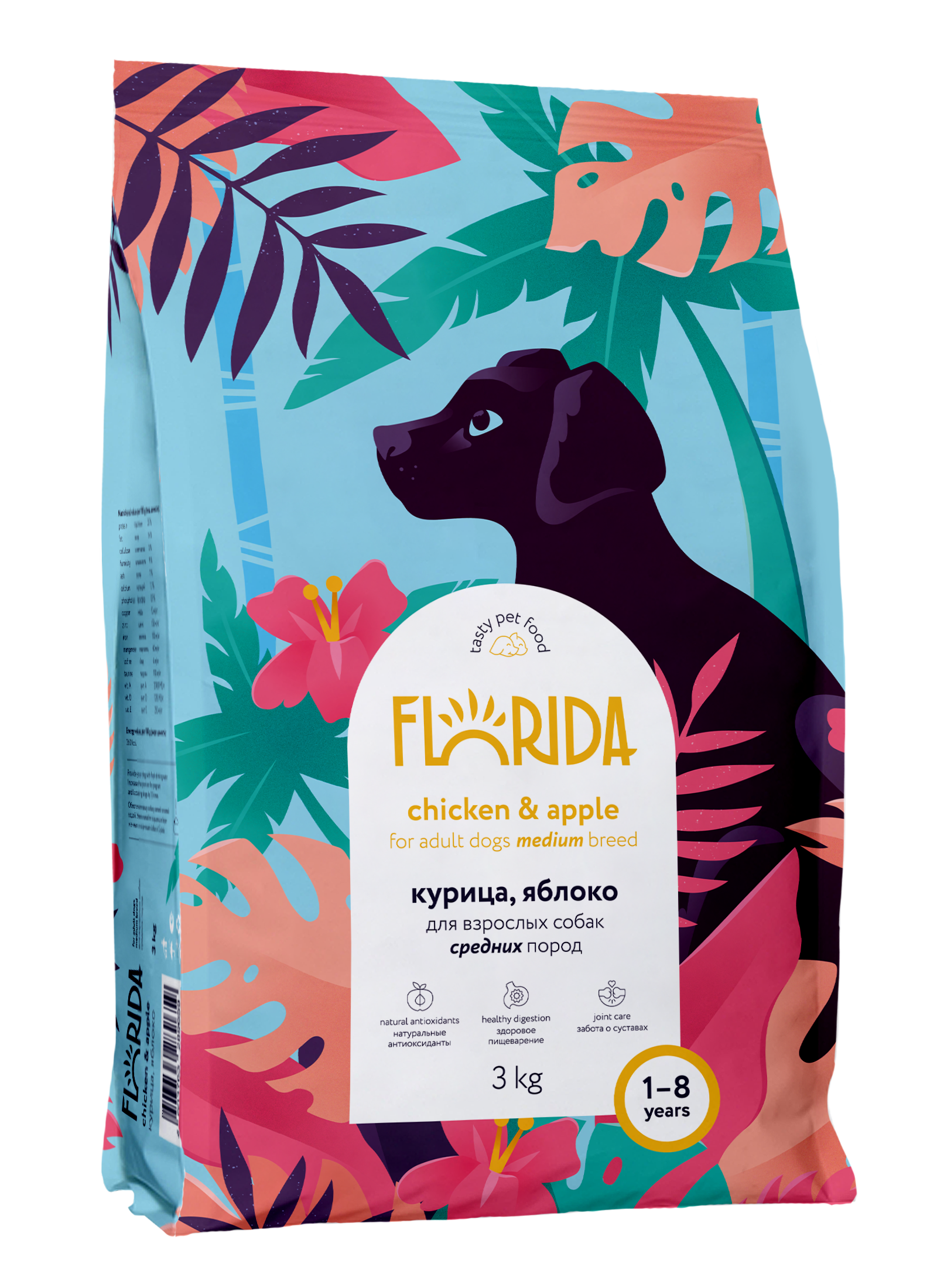 FLORIDA. Сухой корм для средних собак с курицей 3 кг 4603763289659