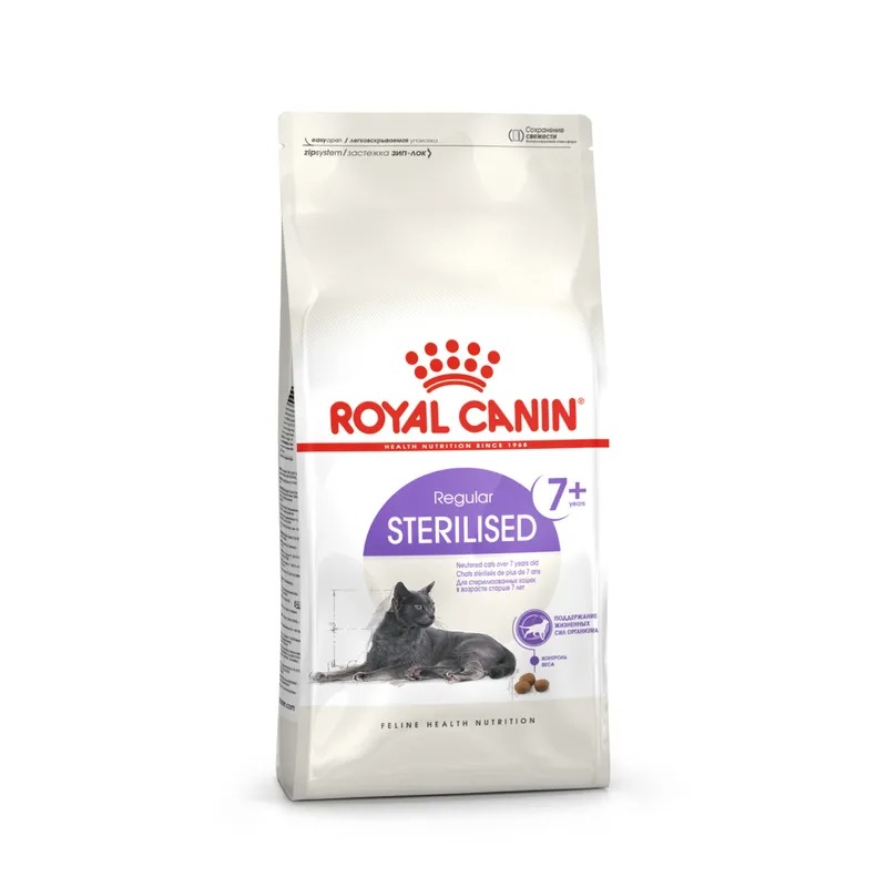 ROYAL CANIN Sterilised 7+ Корм для пожилых стерилизованных кошек 400 гр 4627109380237