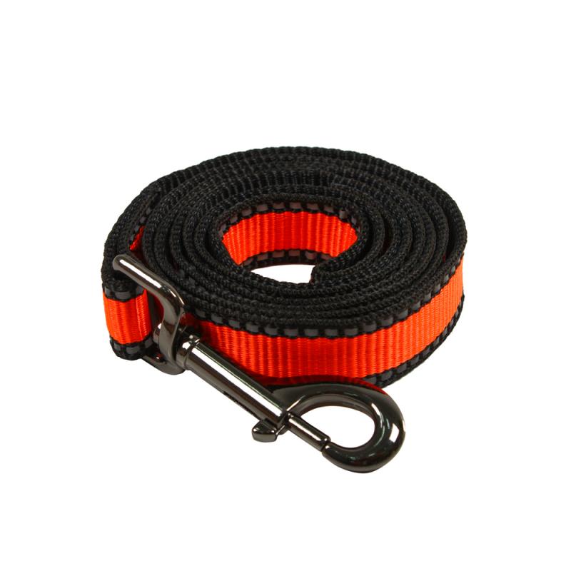 Поводок LOOK нейлон, ширина 20 мм, длина 1,5 м, цвет оранжевый Rich Breed (PerseiLine)