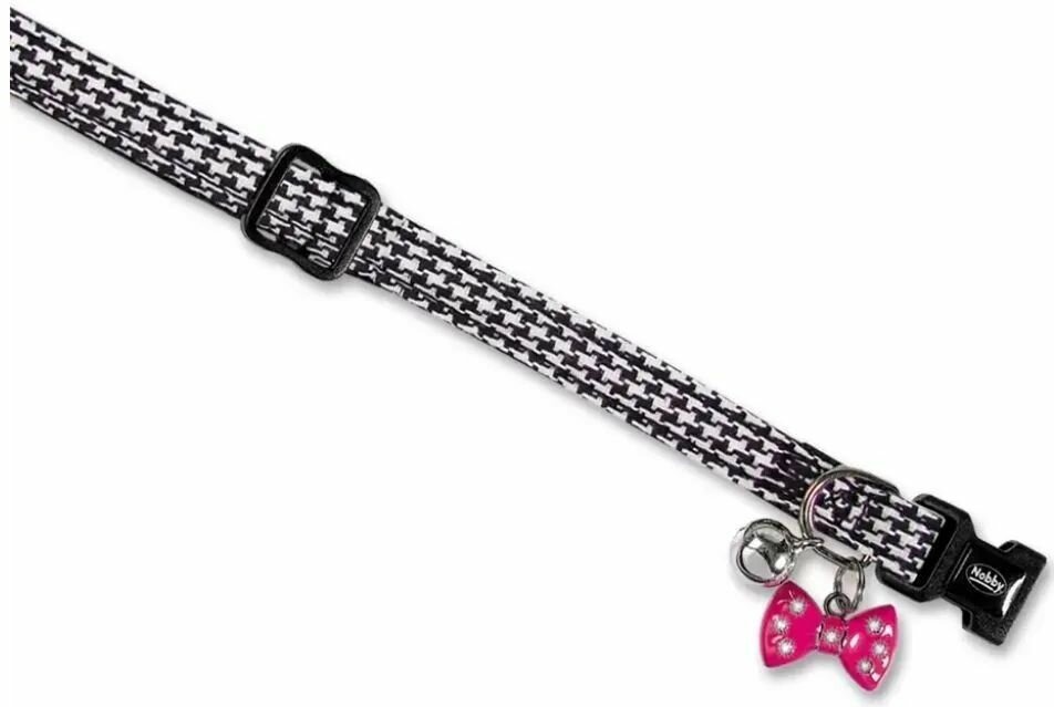 NOBBY PEPITA Ошейник для кошек, черно-белый, 20-30см